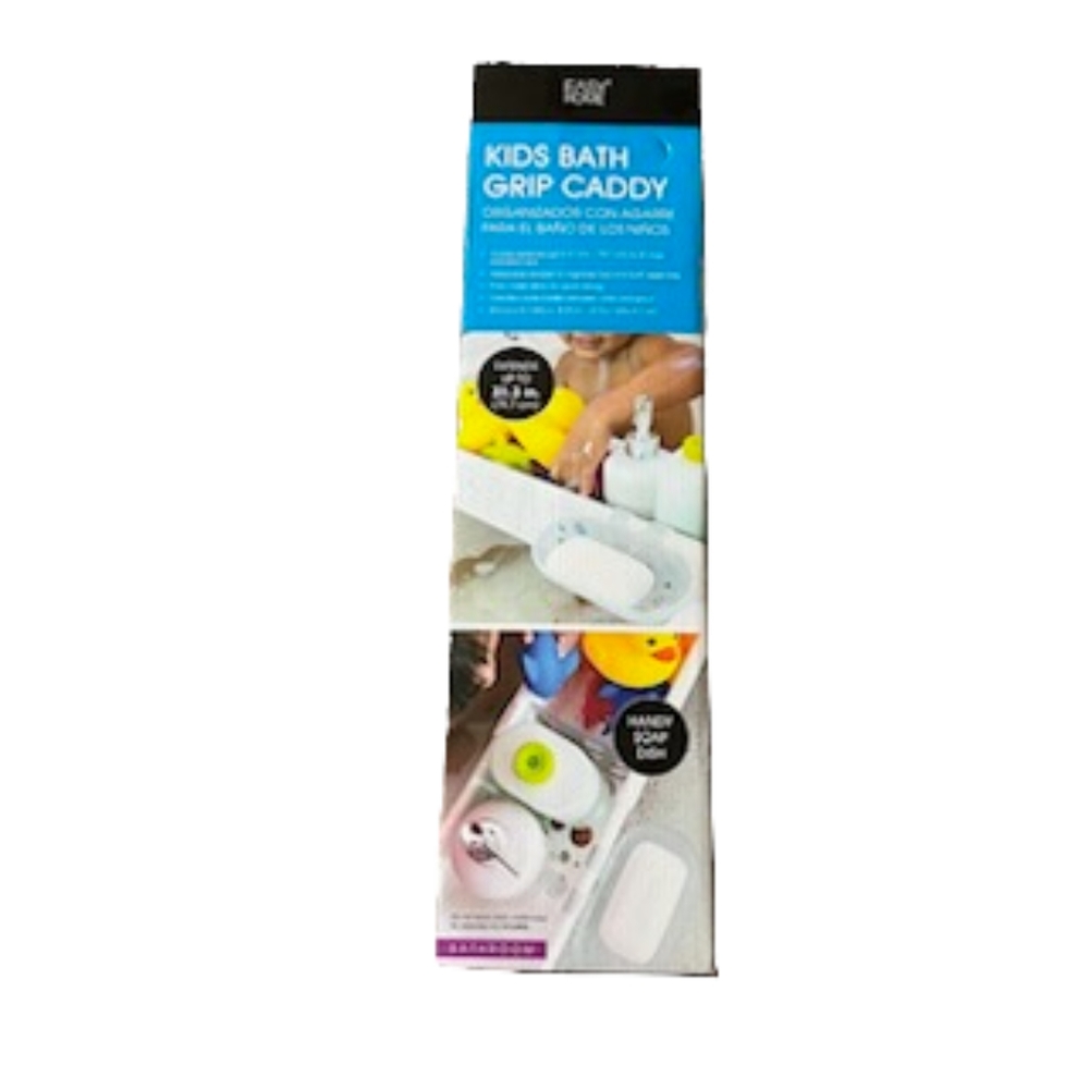 Bath Tub Toy Organizer Basket Adjustable White Storage Caddy Kids Baby Holder